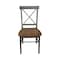 International Concepts X-Back Chair, Solid Wood Seat, Set of 2 Chairs, Hickory/Washed Coal C45-613P - alternate 5